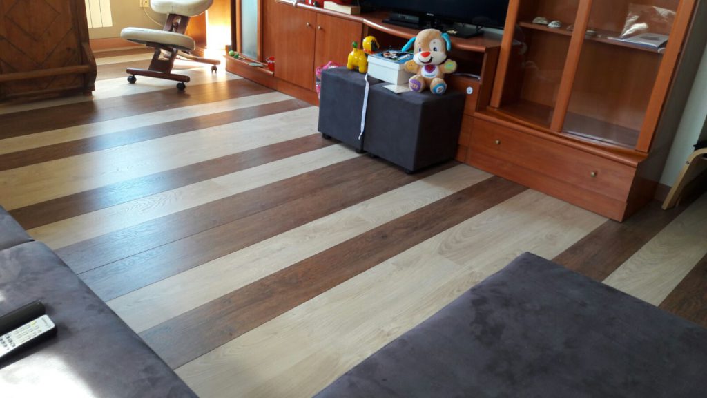 parquet en dos colores